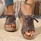 Damen Peeptoe-Wedges mit Plateau
