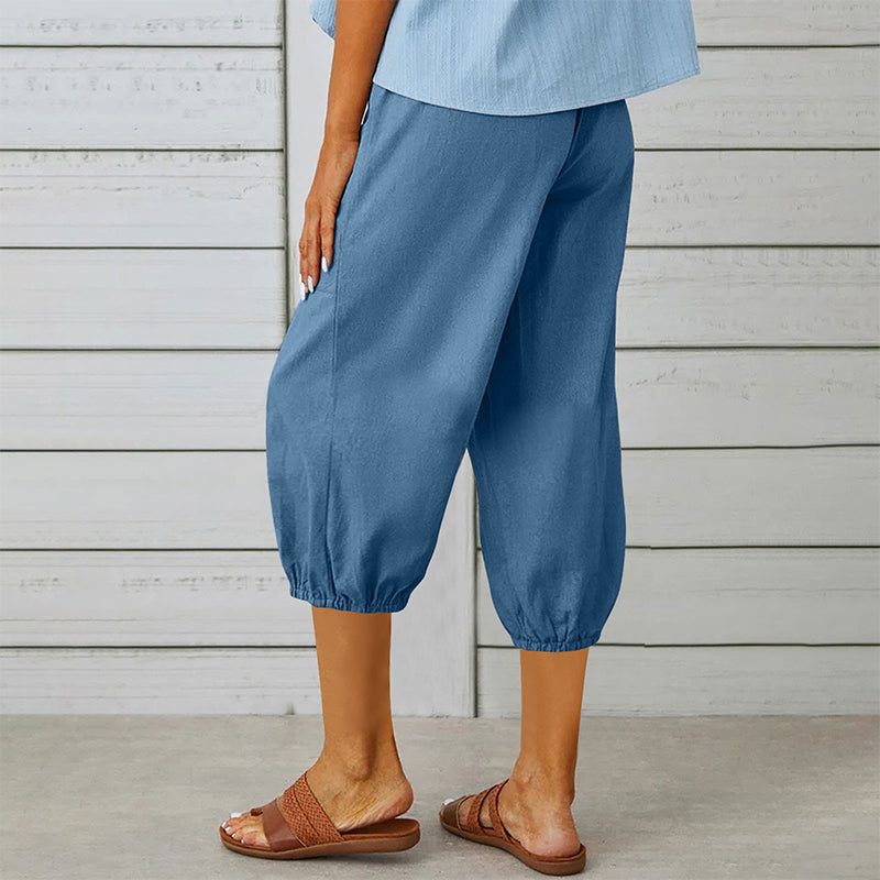 Damen Freizeit Caprihosen mit Taschen