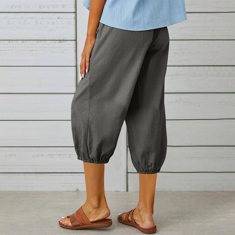 Damen Freizeit Caprihosen mit Taschen