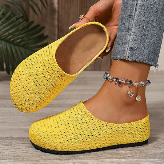 👟Atmungsaktiver Strickunterrock für Damen-On Mules – Luftig, bequem, einfach reinschlüpfen☀️✨