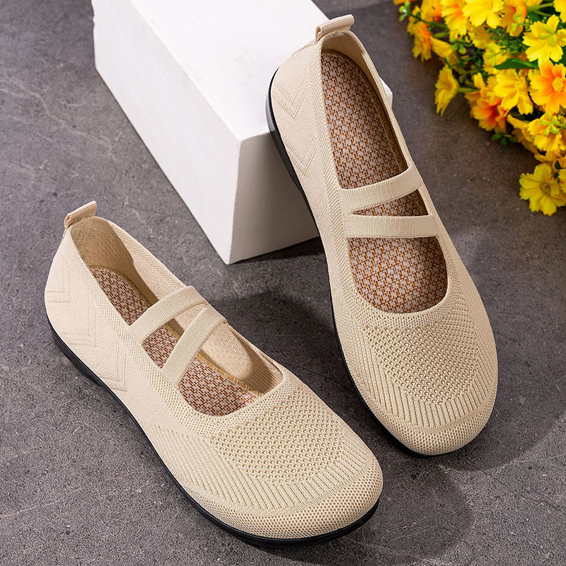 👟 Damen Slip-On Atmungsaktive Flyknit Schuhe – leicht, flexibel & bequem – perfekt für Alltag, Spaziergänge & Reisen