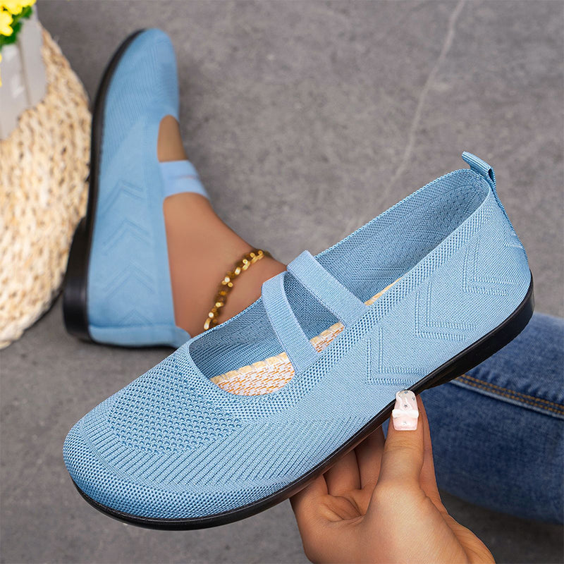 👟 Damen Slip-On Atmungsaktive Flyknit Schuhe – leicht, flexibel & bequem – perfekt für Alltag, Spaziergänge & Reisen