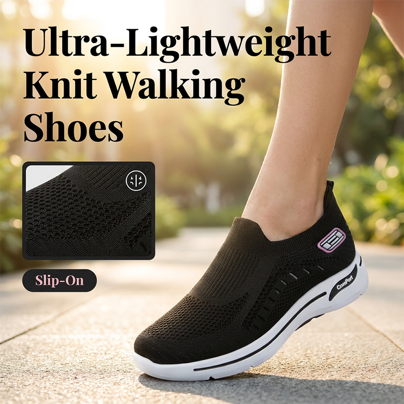 Atmungsaktive Strick-Wanderschuhe für Damen