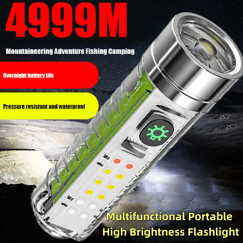 Multifunktionale tragbare Taschenlampe mit hoher Helligkeit
