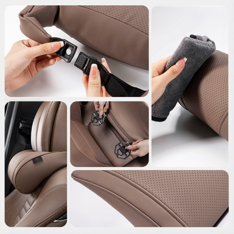 💺 Cool Mesh, Firm Support – Ergonomic Car Seat Cushion Set. Corrects Posture, Relieves Sciatica. Free UK Delivery