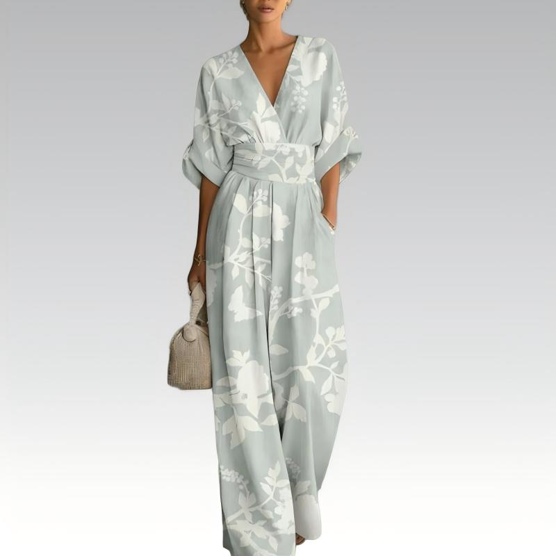 🌙 Heute um Mitternacht vorbei – verpassen Sie es nicht, sonst warten Sie ein Jahr! Damen elegantes V-Ausschnitt-Print-Jumpsuit