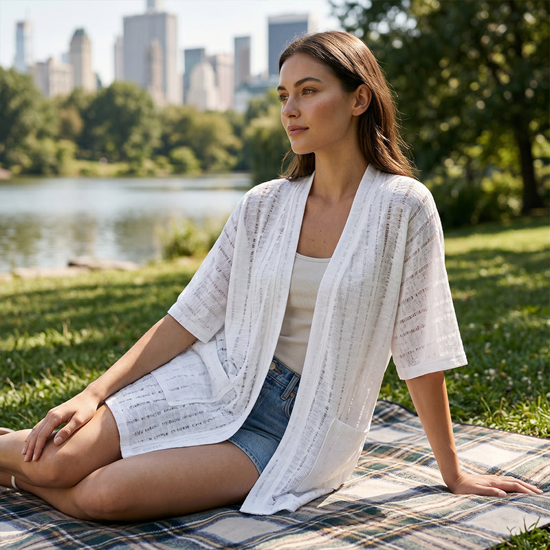 ⌛ Nur solange Vorrat reicht – danach regulärer Preis! 🔥Neuheiten & Sonderangebote – Leichte Sommer-Strickjacke für Damen