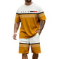 🚀 Neu eingetroffen – 50% Probierpreis! 🔥Zeitlich begrenztes Angebot – Kurzarm-Shorts-Set für Herren mit Buchstabenprint