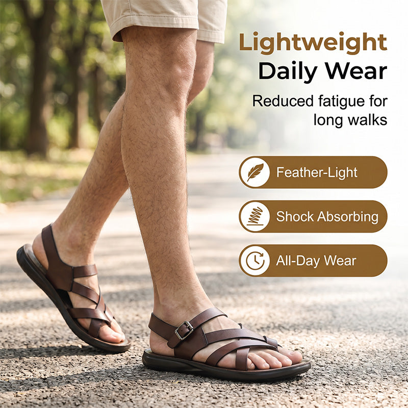 ⏰ 50% RABATT! 👞 Herren Römersandalen Sommer lässig – Weiche Sohle, atmungsaktiv & rutschfest – Ideal für Strand & Freizeit 🌊