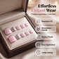 Elegante Press-on-Fußnägel im Rosé-French-Design