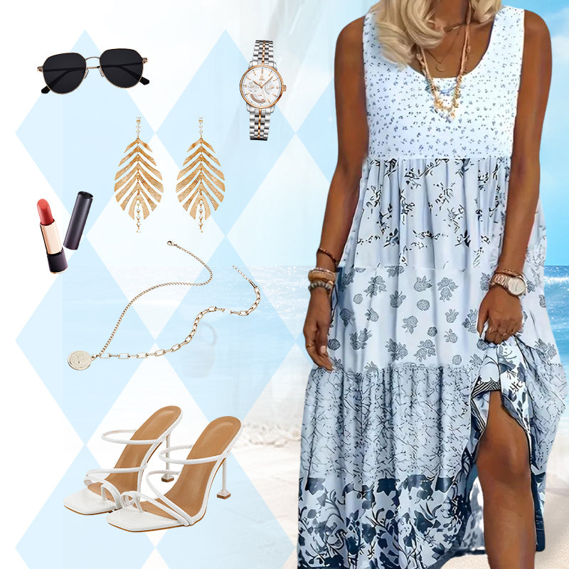 ⌛ Zeitlich begrenztes Angebot – Ärmelloses Damenkleid im Boho-Stil