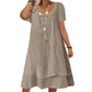 👗🌸 Lockeres A-Linien-Kleid mit doppeltem Saum