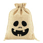 👻Nur für kurze Zeit: 2+1 GRATIS🎃Halloween Jute-Beutel mit Kordelzug und Gruseligem Gesicht