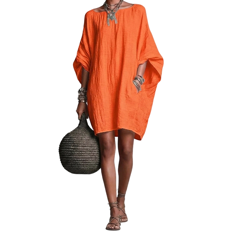 👗 Oversize-Kleid mit Fledermausärmeln für Damen – lässiger Look, bequemer Schnitt & vielseitig – perfekt für Alltag, Strand & Freizeit – mit eleganten Fledermausärmeln – ideal für warme Tage & entspannte Stunden