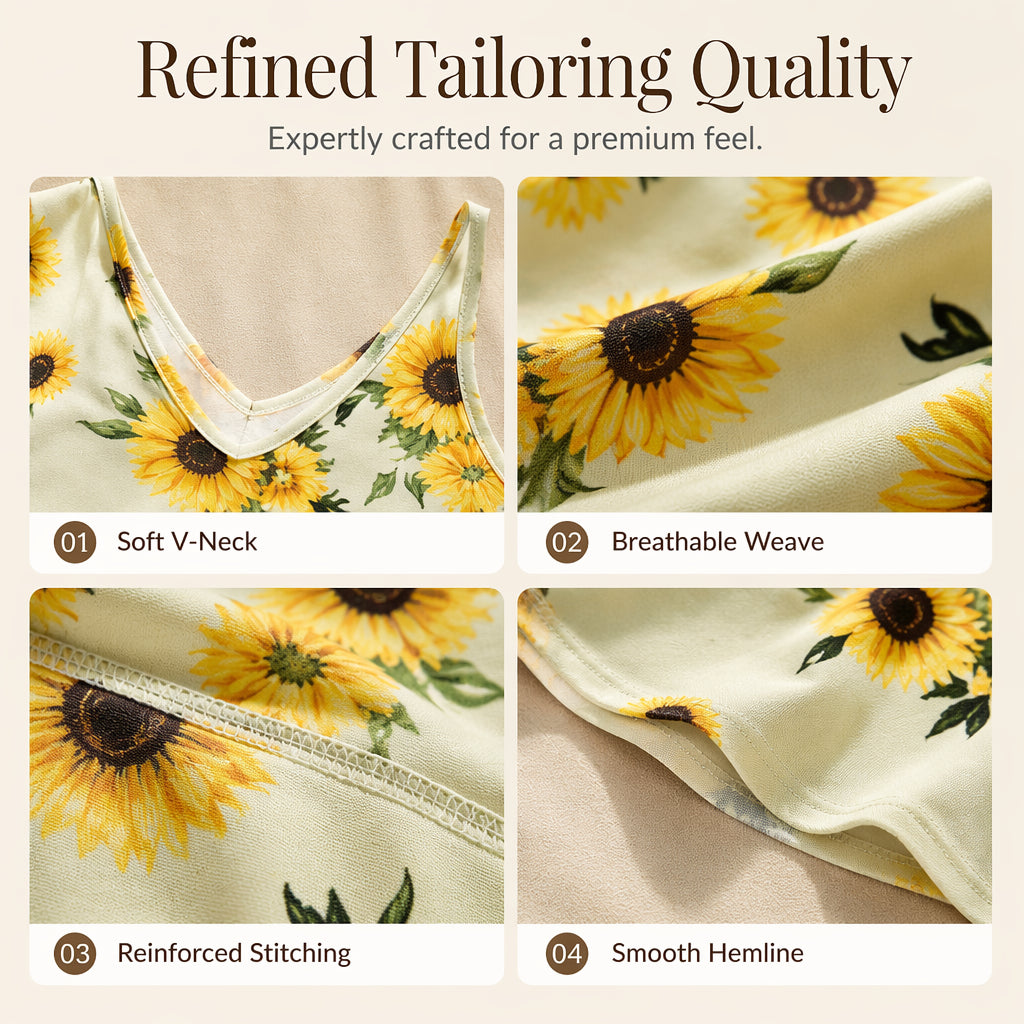 🌻Sonnenblumen-Trägerkleid | luftig, bunt & perfekt für den Sommer
