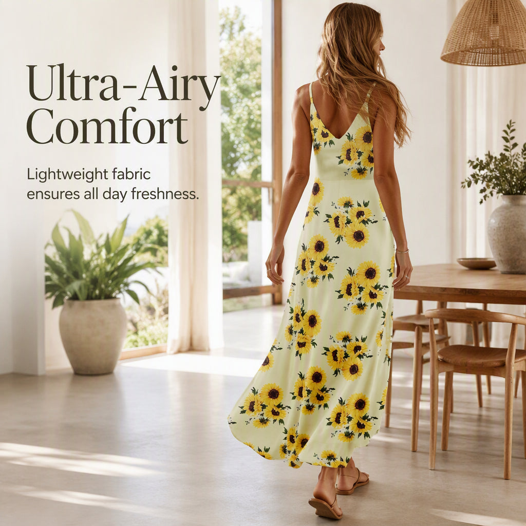 🌻Sonnenblumen-Trägerkleid | luftig, bunt & perfekt für den Sommer