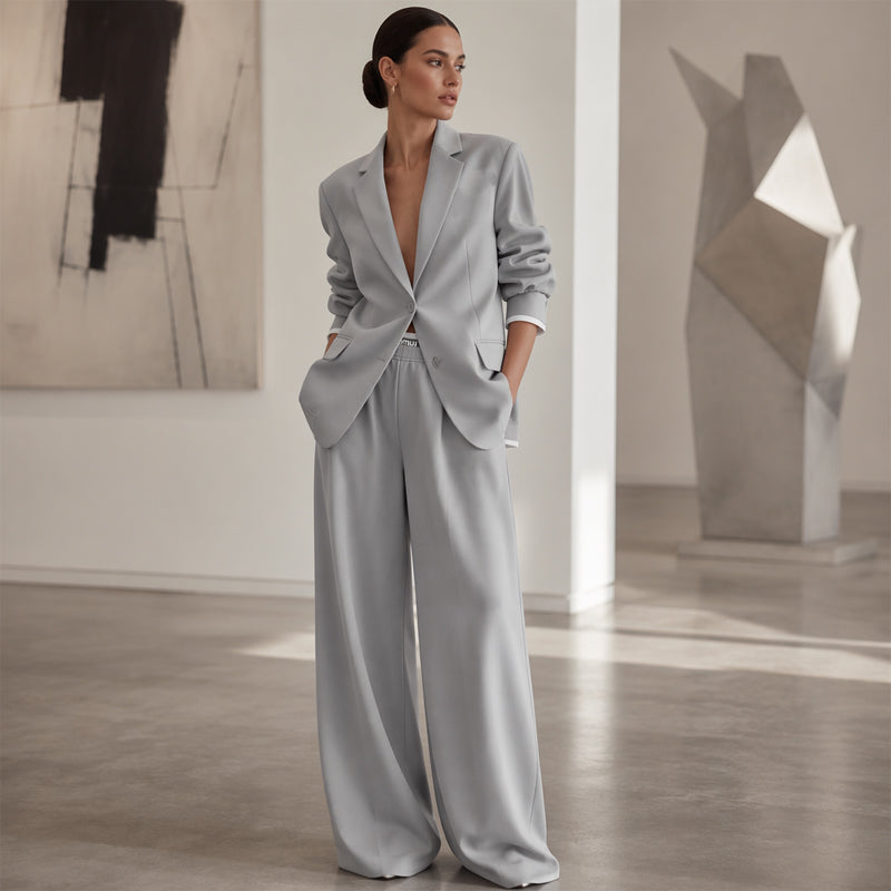 ✨🛍️Neu eingetroffen – Blazer- und weit geschnittener Hosenanzug – klare Linien und luftiger Tragekomfort für selbstbewussten Tragekomfort den ganzen Tag über