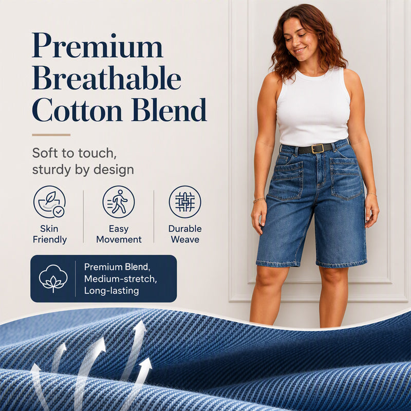 👖Klassische, kurz geschnittene Jeans mit geradem Bein für Damen