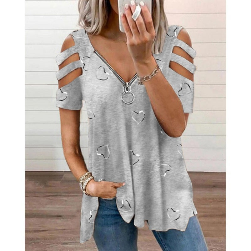 Bestseller💕 Cold-Shoulder-T-Shirt – Trendige Cut-Outs und einfache Kombinierbarkeit für jedes Outfit