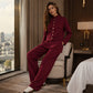 Women's Button-Down Cardigan & Wide-Leg Pants Set