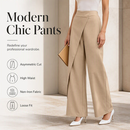 🌸Heißer Sale: 50 % Rabatt💖Asymmetrische Wickelhose mit hoher Taille für Damen