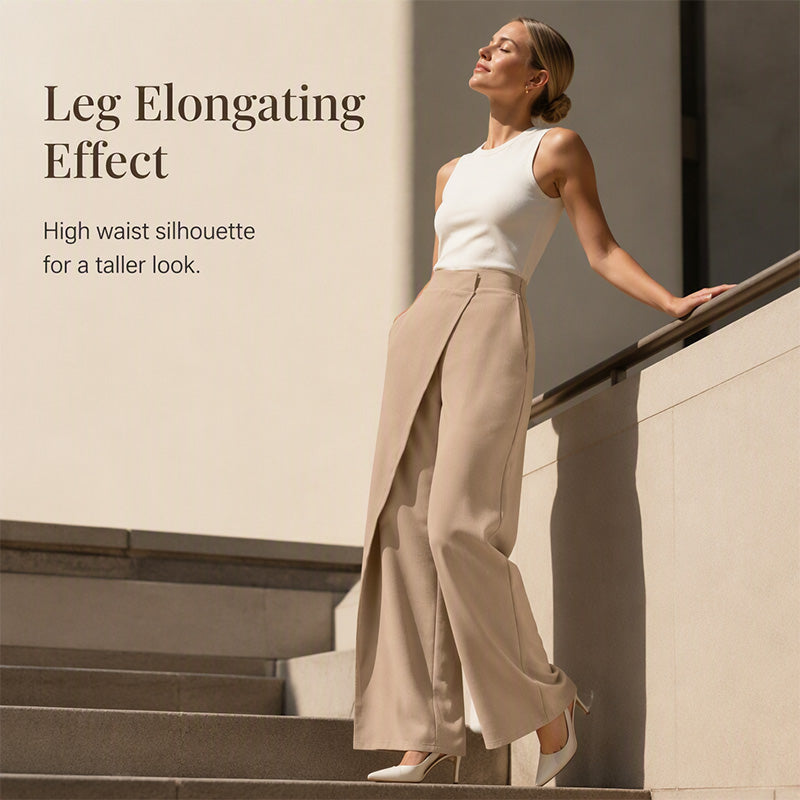 🌸Heißer Sale: 50 % Rabatt💖Asymmetrische Wickelhose mit hoher Taille für Damen