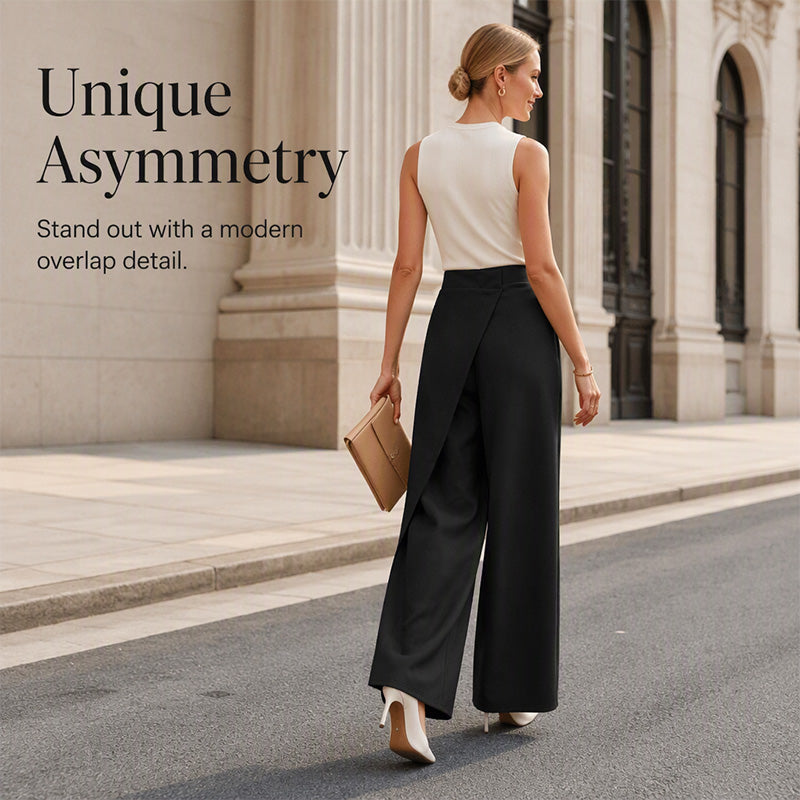 🌸Heißer Sale: 50 % Rabatt💖Asymmetrische Wickelhose mit hoher Taille für Damen