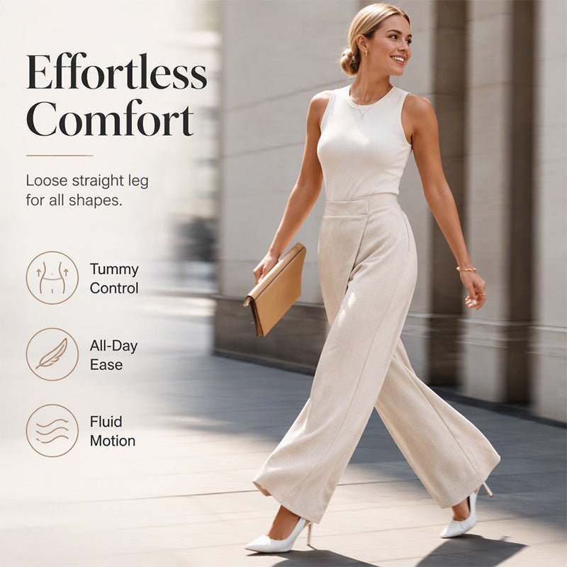 🌸Heißer Sale: 50 % Rabatt💖Asymmetrische Wickelhose mit hoher Taille für Damen