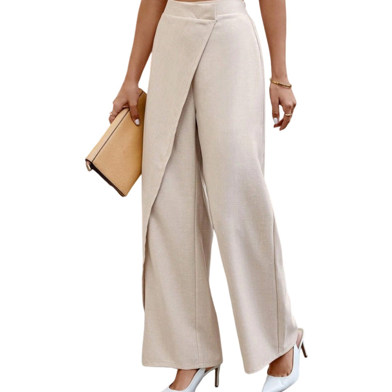 🌸Heißer Sale: 50 % Rabatt💖Asymmetrische Wickelhose mit hoher Taille für Damen