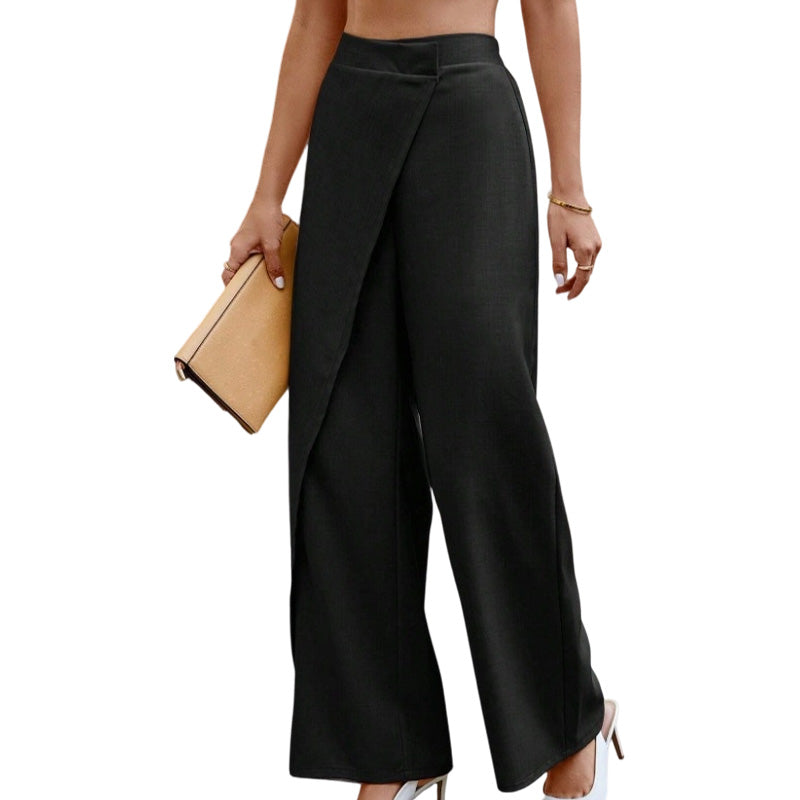 🌸Heißer Sale: 50 % Rabatt💖Asymmetrische Wickelhose mit hoher Taille für Damen