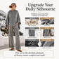 Damen‑Set mit lockerem Kapuzen‑Cape‑Top und Wide‑Leg‑Hosen