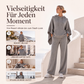 Weites Kapuzen-Cape-Oberteil & Weite-Hosen-Set für Damen