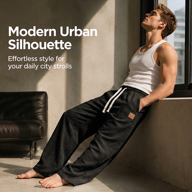 👖💨 Herren Casual Weite Bein Jogginghose – 50% RABATT! Weiches Gewebe, entspannter Schnitt, verstellbarer Bund – Streetwear-Komfort für jeden Tag. 💪