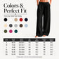Damen-Hose mit elastischem Bund und weitem Bein