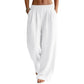 Damen-Hose mit elastischem Bund und weitem Bein