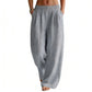Damen-Hose mit elastischem Bund und weitem Bein