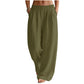 Damen-Hose mit elastischem Bund und weitem Bein