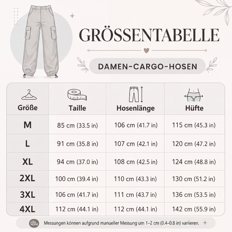 ⭐ Bestseller – Lockere Cargohose mit Taschen – perfekt für jeden Tag