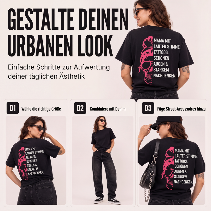 👕 Damen T-Shirt mit Totenkopf-Grafikdruck – Mutiger Look, weicher Baumwollstoff & lässiger Schnitt | Perfekt für Alltag, Freizeit & urbane Styles – Jetzt -50%!