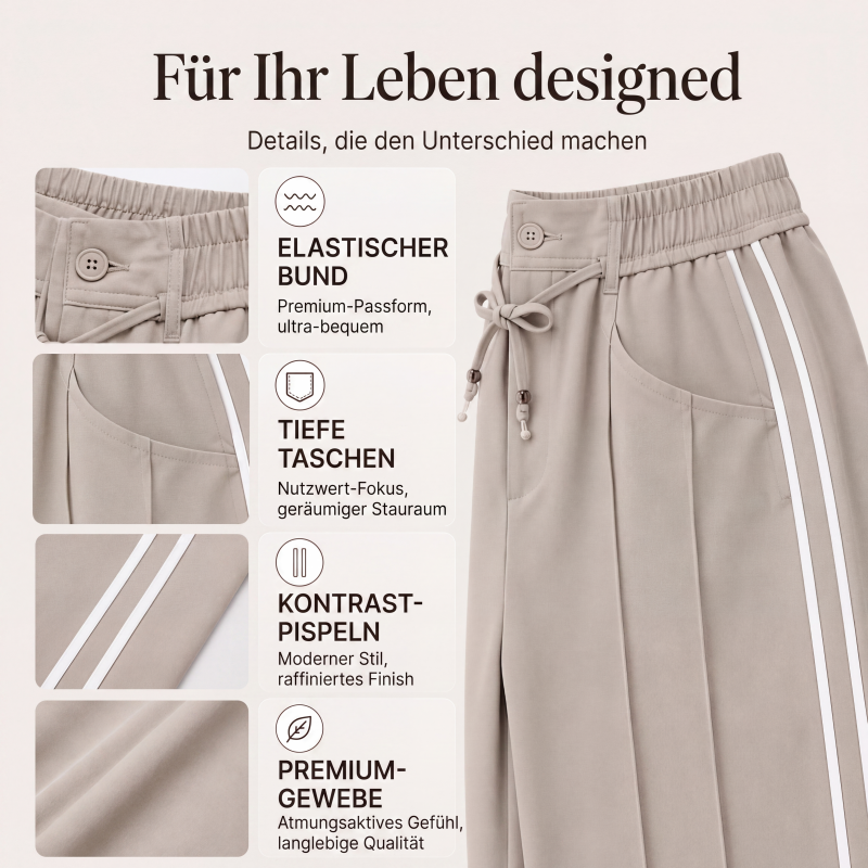 📢📢50%Rabatt!!!🎉✨Weite Damen-Hose mit Kordelzug