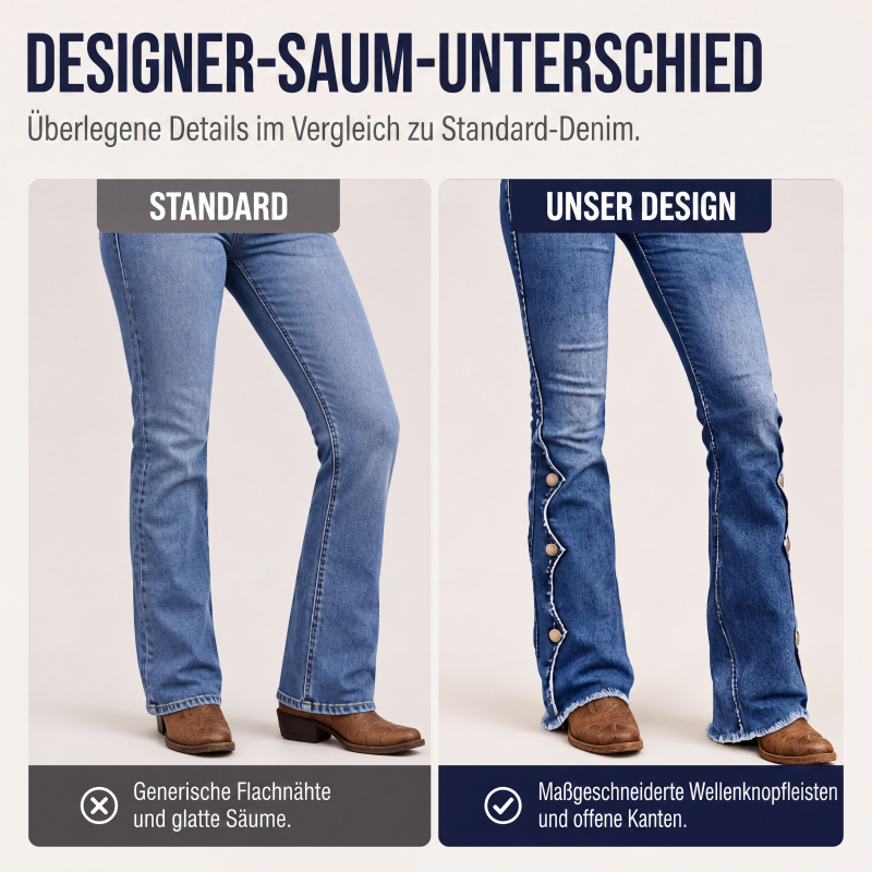 Damen High Waist Destroyed Flare Jeans