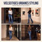 Damen High Waist Destroyed Flare Jeans