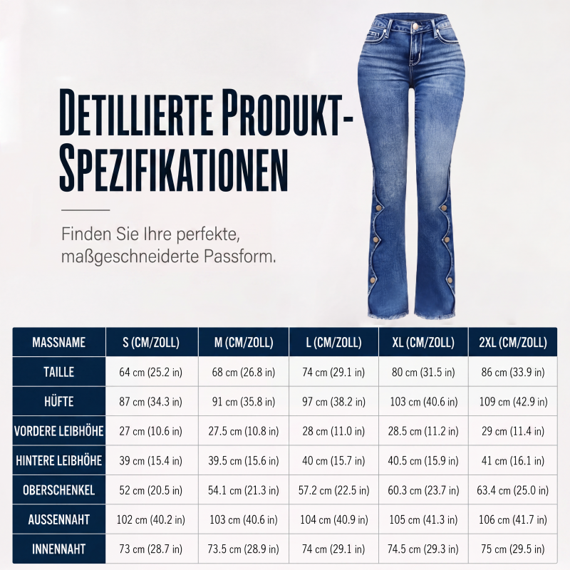 Damen High Waist Destroyed Flare Jeans