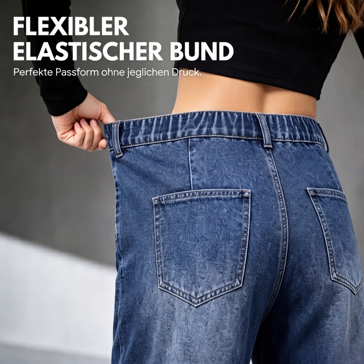 Hochtaillierte Harem-Jeans für Damen