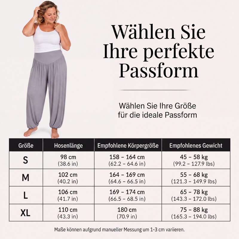 Damen High-Waist Weite Beine Hose mit lockerer Passform