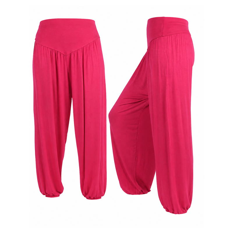 Damen High-Waist Weite Beine Hose mit lockerer Passform