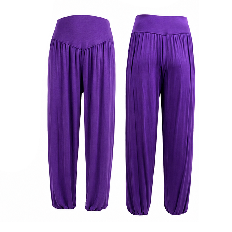 Damen High-Waist Weite Beine Hose mit lockerer Passform