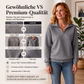 ✨Damen gestepptes Grid-Sweatshirt mit halbem Reißverschluss