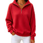 ✨Damen gestepptes Grid-Sweatshirt mit halbem Reißverschluss
