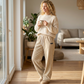 Damen-Cordhose mit weitem Bein und Kordelzug